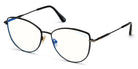 Tom Ford® FT5667-B FT5667-B 001 55 - 001 - Shiny Black/ Blue Block Lenses Eyeglasses