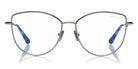 Tom Ford® FT5667-B FT5667-B 016 55 - Shiny Palladium/Vintage Lilac Havanas Eyeglasses