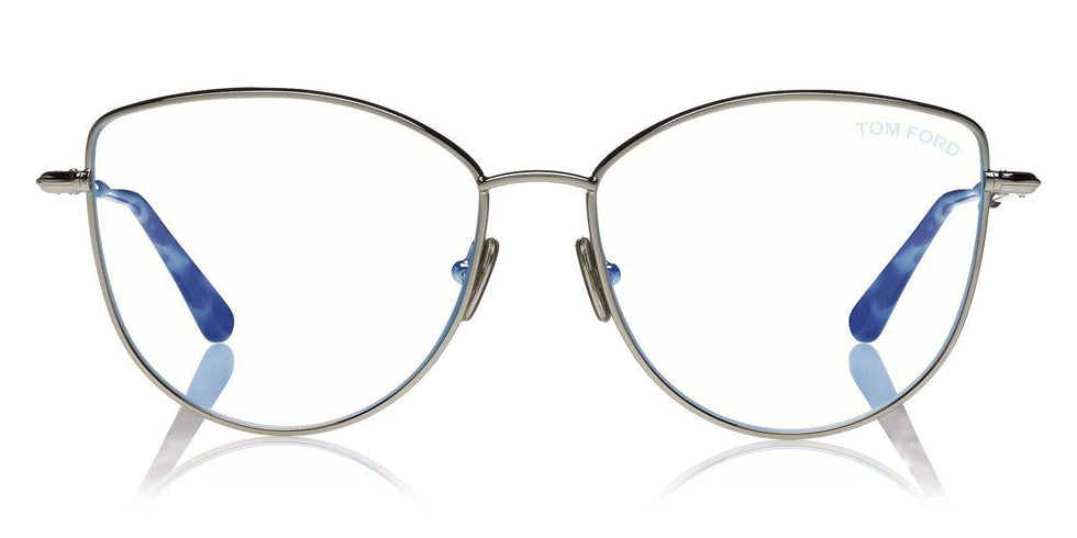 Tom Ford® FT5667-B FT5667-B 016 55 - Shiny Palladium/Vintage Lilac Havanas Eyeglasses