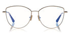 Tom Ford® FT5667-B FT5667-B 028 55 - 028 - Shiny Rose Gold, Vintage Rose Havana Tips/ Blue Block Lenses Eyeglasses