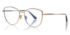 Tom Ford® FT5667-B FT5667-B 028 55 - 028 - Shiny Rose Gold, Vintage Rose Havana Tips/ Blue Block Lenses Eyeglasses