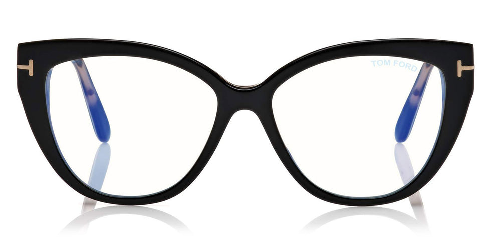 Tom Ford® FT5673-B FT5673-B 005 54 - 005 - Shiny Black, Nude, & Vintage Pink Havana/ Blue Block Lenses Eyeglasses