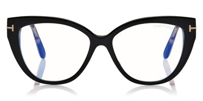 Tom Ford® FT5673-B FT5673-B 005 54 - Shiny Black/Nude & Vintage Pink Havana Eyeglasses