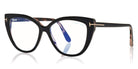 Tom Ford® FT5673-B FT5673-B 005 54 - 005 - Shiny Black, Nude, & Vintage Pink Havana/ Blue Block Lenses Eyeglasses