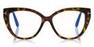 Tom Ford® FT5673-B FT5673-B 052 54 - Shiny Classic Dark Havana/Blue Eyeglasses
