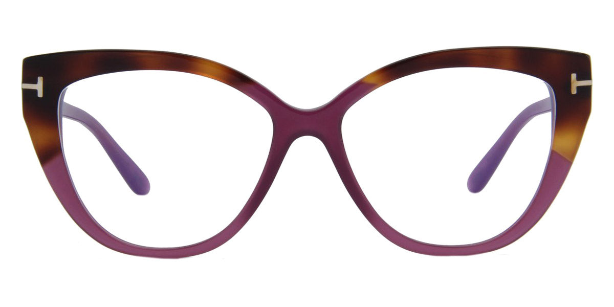 Tom Ford® FT5673-B FT5673-B 081 54 - 081 - Milky Purple, Blonde Havana-To-Milky Purple Temples/ Blue Block Lenses Eyeglasses