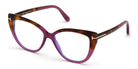 Tom Ford® FT5673-B FT5673-B 081 54 - 081 - Milky Purple, Blonde Havana-To-Milky Purple Temples/ Blue Block Lenses Eyeglasses