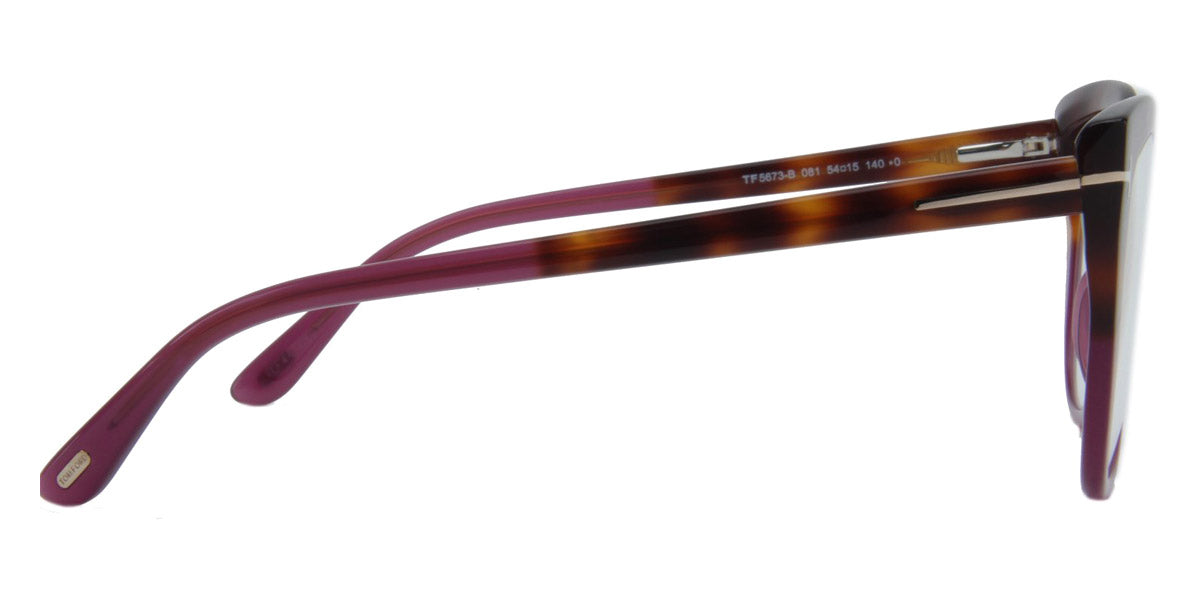 Tom Ford® FT5673-B FT5673-B 081 54 - 081 - Milky Purple, Blonde Havana-To-Milky Purple Temples/ Blue Block Lenses Eyeglasses