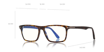 Tom Ford® FT5681-B FT5681-B 052 54 - Shiny Classic Dark Havana Eyeglasses