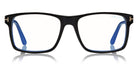 Tom Ford® FT5682-B FT5682-B 001 54 - 001 - Shiny Black/ Blue Block Lenses W. Blue Clip On Lenses Eyeglasses