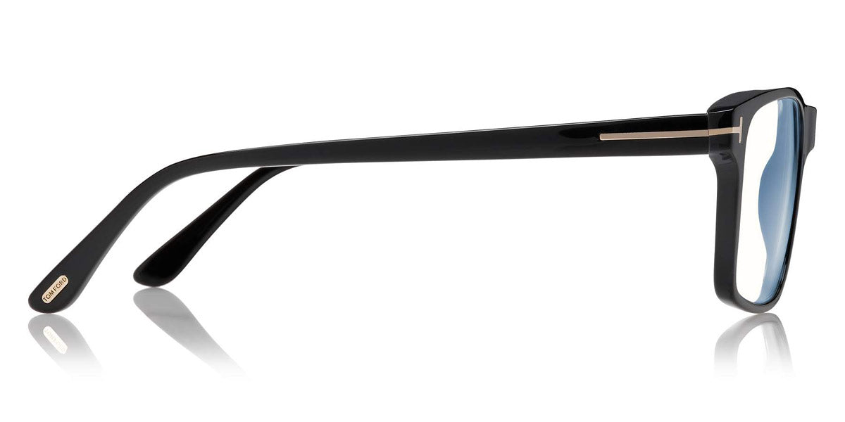 Tom Ford® FT5682-B FT5682-B 001 54 - 001 - Shiny Black/ Blue Block Lenses W. Blue Clip On Lenses Eyeglasses