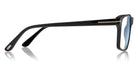 Tom Ford® FT5682-B FT5682-B 001 54 - 001 - Shiny Black/ Blue Block Lenses W. Blue Clip On Lenses Eyeglasses