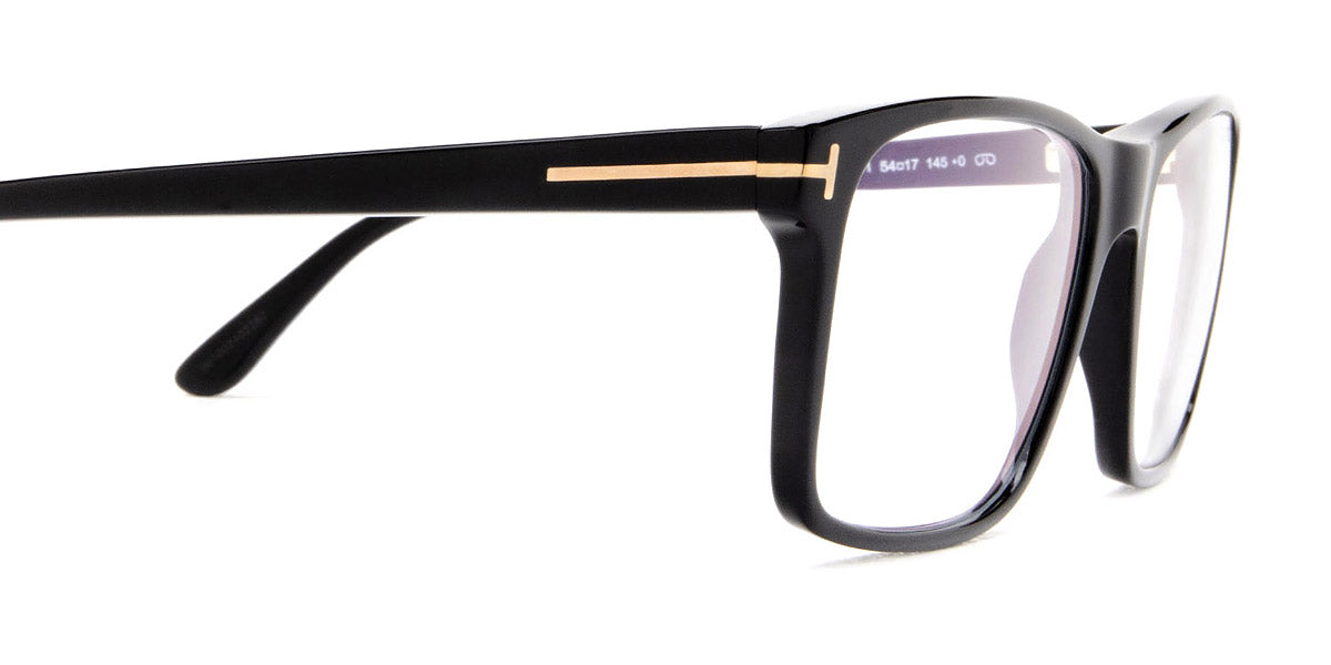 Tom Ford® FT5682-B FT5682-B 001 54 - 001 - Shiny Black/ Blue Block Lenses W. Blue Clip On Lenses Eyeglasses