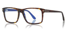 Tom Ford® FT5682-B FT5682-B 052 54 - 052 - Shiny Classic Dark Havana/ Blue Block Lenses W. Roviex Clip On Lenses Eyeglasses