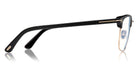 Tom Ford® FT5683-B FT5683-B 001 54 - 001 - Shiny Black/ Blue Block Lenses W. Smoke Clip On Lenses Eyeglasses