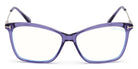 Tom Ford® FT5687-B FT5687-B 081 56 - 081 - Shiny Transparent Purple, Shiny Palladium / Blue Block Lenses Eyeglasses