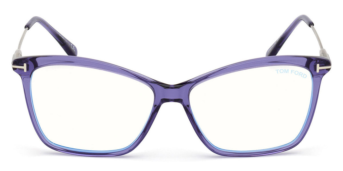 Tom Ford® FT5687-B FT5687-B 081 56 - Shiny Transparent Purple/Shiny Palladium Eyeglasses