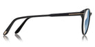 Tom Ford® FT5695-B FT5695-B 090 49 - 090 - Shiny Transparent Blue / Blue Block Lenses Eyeglasses