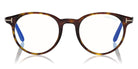 Tom Ford® FT5695-B FT5695-B 052 47 - 052 - Shiny Classic Dark Havana / Blue Block Lenses Eyeglasses