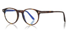Tom Ford® FT5695-B FT5695-B 056 47 - 056 - Shiny Grad. Havana-To-Grey Front W. Havana Temples / Blue Block Lenses Eyeglasses