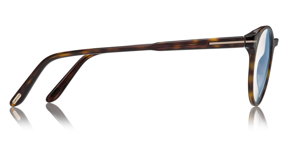 Tom Ford® FT5695-B FT5695-B 056 47 - 056 - Shiny Grad. Havana-To-Grey Front W. Havana Temples / Blue Block Lenses Eyeglasses