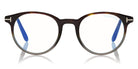 Tom Ford® FT5695-B FT5695-B 056 49 - 056 - Shiny Grad. Havana-To-Grey Front W. Havana Temples / Blue Block Lenses Eyeglasses
