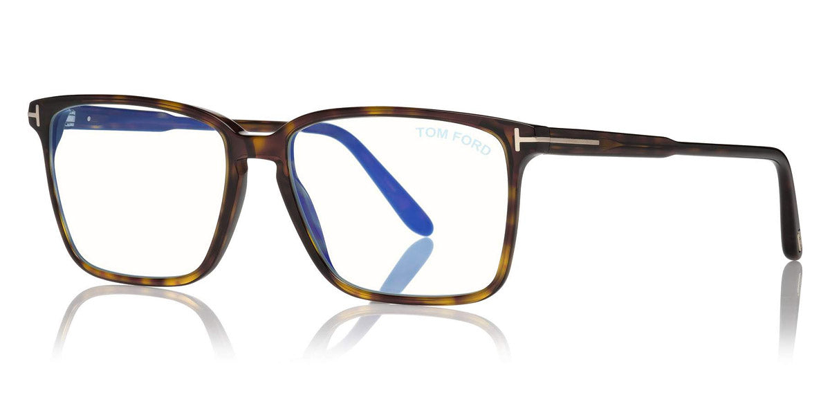 Tom Ford® FT5696-B FT5696-B 001 56 - 001 - Shiny Black / Blue Block Lenses Eyeglasses