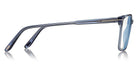 Tom Ford® FT5696-B FT5696-B 056 54 - 056 - Shiny Grad. Havana-To-Grey Front W. Havana Temples / Blue Block Lenses Eyeglasses