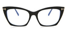 Tom Ford® FT5709-B FT5709-B 001 54 - 001 - Shiny Black / Blue Block Lenses Eyeglasses
