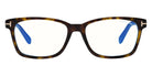 Tom Ford® FT5713-B FT5713-B 052 51 - 052 - Shiny Dark Havana/ Blue Block Lenses Eyeglasses