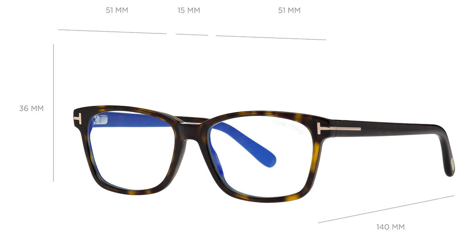 Tom Ford® FT5713-B FT5713-B 001 51 - Shiny Black Eyeglasses
