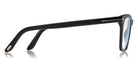 Tom Ford® FT5736-B FT5736-B 001 50 - 001 - Shiny Black, Shiny Rose Gold t" Logo / Blue Block Lenses" Eyeglasses
