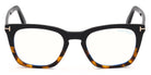 Tom Ford® FT5736-B FT5736-B 005 50 - 005 - Shiny Black And Vintage Havana, t" Logo / Blue Block Lenses" Eyeglasses