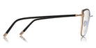 Tom Ford® FT5740-B FT5740-B 001 54 - 001 - Black Enamel, Shiny Rose Gold, Shiny Black, t" Logo/blue Block Lenses" Eyeglasses