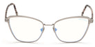 Tom Ford® FT5740-B FT5740-B 016 54 - Shiny Palladium/Vintage Rose Havana/T Logo Eyeglasses