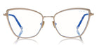 Tom Ford® FT5740-B FT5740-B 028 54 - 028 - Shiny Rose Gold, Classic Dark Havana, t" Logo / Blue Block Lenses" Eyeglasses