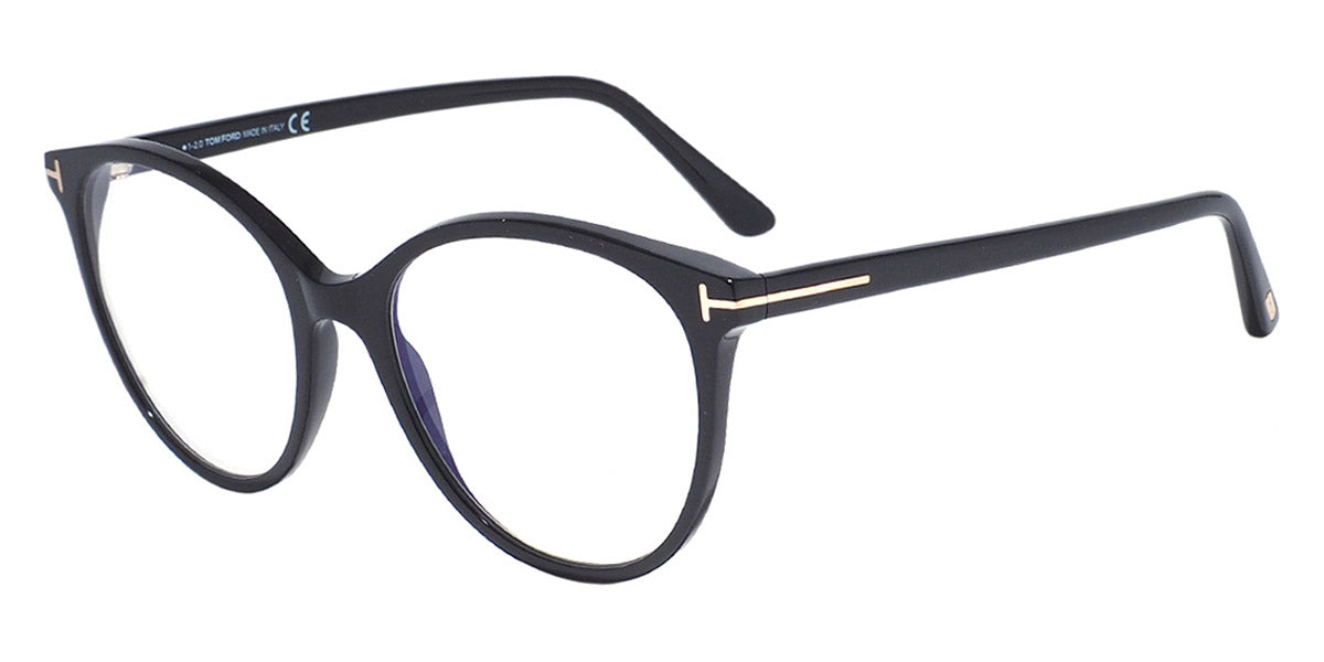 Tom Ford® FT5742-B FT5742-B 072 53 - Shiny Transparent Antique Rose/T Logo Eyeglasses