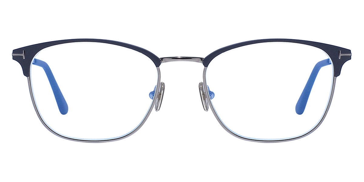 Tom Ford® FT5750-B FT5750-B 001 54 - 001 - Shiny Black, Shiny Rose Gold, t" Logo / Blue Block Lenses" Eyeglasses