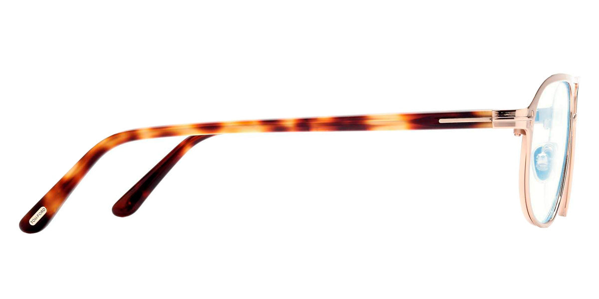 Tom Ford® FT5751-B FT5751-B 001 55 - Shiny Black/Shiny Dark Havana/T Logo Eyeglasses