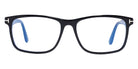 Tom Ford® FT5752-B FT5752-B 001 53 - 001 - Shiny Black, t" Logo / Blue Block Lenses" Eyeglasses