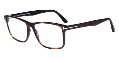 Tom Ford® FT5752-B FT5752-B 020 53 - 020 - Shiny Transparent Grey, t" Logo / Blue Block Lenses" Eyeglasses