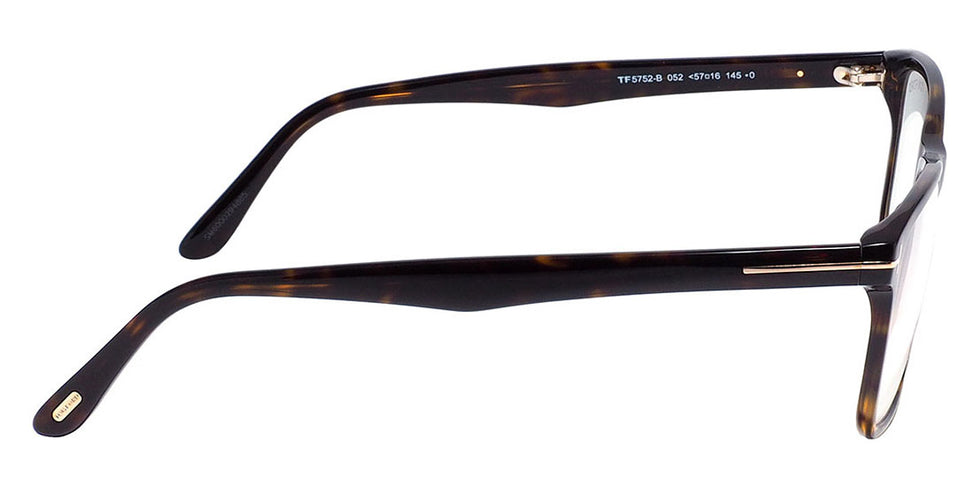 Tom Ford® FT5752-B FT5752-B 020 53 - 020 - Shiny Transparent Grey, t" Logo / Blue Block Lenses" Eyeglasses