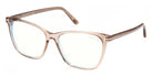 Tom Ford® FT5762-B - Shiny Rose Champagne/T Logo