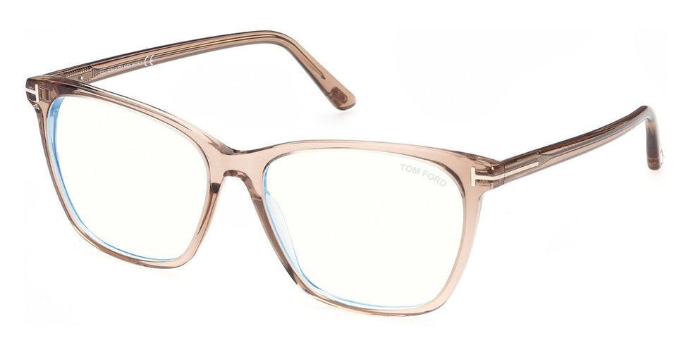Tom Ford® FT5762-B - Shiny Rose Champagne/T Logo