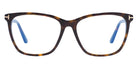 Tom Ford® FT5762-B FT5762-B 001 55 - 001 - Shiny Black, t" Logo / Blue Block Lenses" Eyeglasses