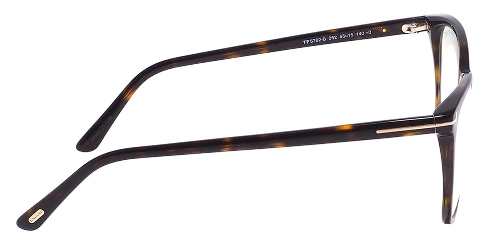 Tom Ford® FT5762-B FT5762-B 001 55 - 001 - Shiny Black, t" Logo / Blue Block Lenses" Eyeglasses