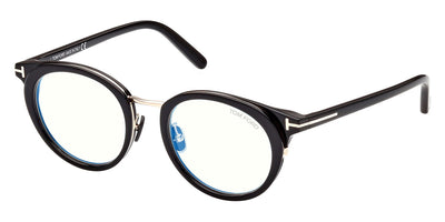 Tom Ford® FT5781-D-B FT5781-D-B 001 54 - 001 - Shiny Black, t" Logo / Blue Block Lenses" Eyeglasses