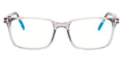 Tom Ford® FT5802-B FT5802-B 052 53 - 052 - Shiny Classic Dark Havana, t" Logo/ Blue Block Lenses" Eyeglasses