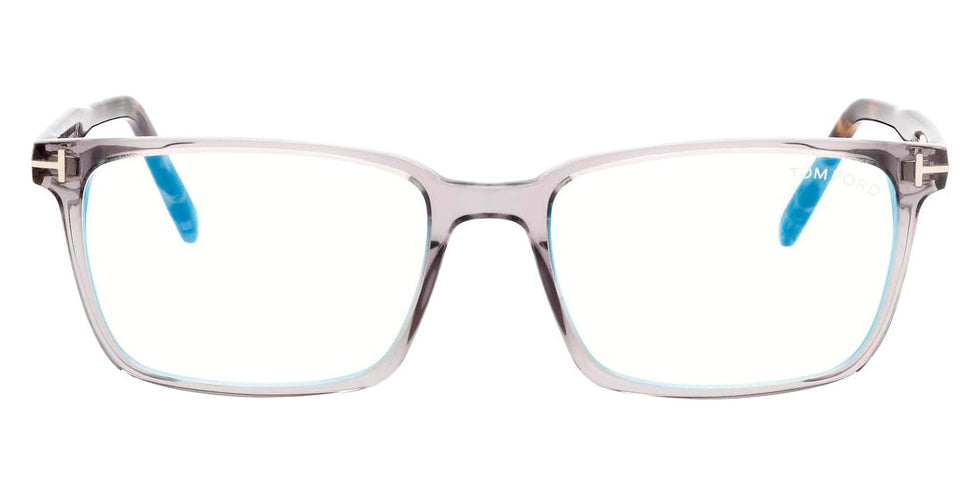 Tom Ford® FT5802-B FT5802-B 052 53 - 052 - Shiny Classic Dark Havana, t" Logo/ Blue Block Lenses" Eyeglasses