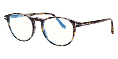 Tom Ford® FT5803-B FT5803-B 055 51 - 055 - Shiny Vintage Grey Havana, t" Logo/ Blue Block Lenses" Eyeglasses